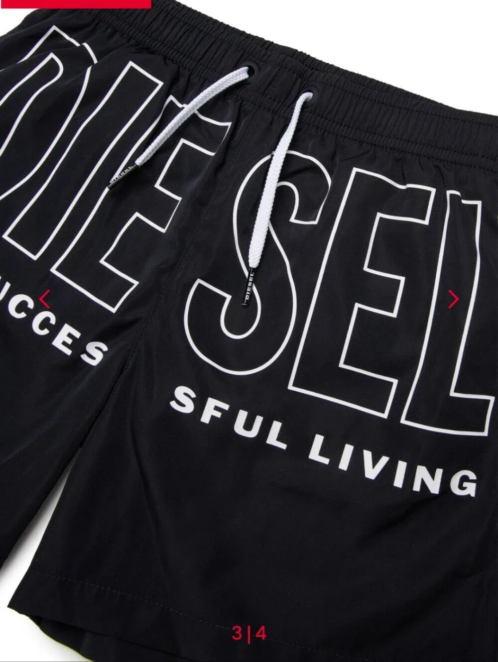 Diesel Black Logo Swim Shorts